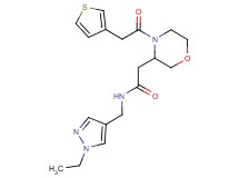 N-[(1-ethyl-1H-pyrazol-4-yl)methyl]-2-[4-(3-thienylacetyl)-3-morpholinyl]acetamide