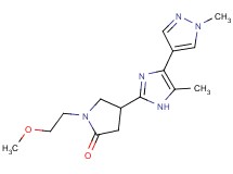 1-(2-methoxyethyl)-4-[5-methyl-4-(1-methyl-1H-pyrazol-4-yl)-1H-imidazol-2-yl]-2-pyrrolidinone