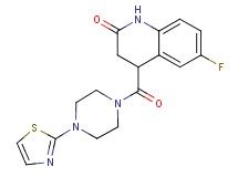 6-fluoro-4-{[4-(1,3-thiazol-2-yl)-1-piperazinyl]carbonyl}-3,4-dihydro-2(1H)-quinolinone