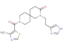 2-[2-(1H-imidazol-4-yl)ethyl]-9-[(4-methyl-1,3-thiazol-5-yl)carbonyl]-2,9-diazaspiro[5.5]undecan-3-one