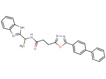 N-[1-(1H-benzimidazol-2-yl)ethyl]-3-[5-(4-biphenylyl)-1,3,4-oxadiazol-2-yl]propanamide
