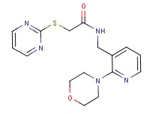N-{[2-(4-morpholinyl)-3-pyridinyl]methyl}-2-(2-pyrimidinylthio)acetamide
