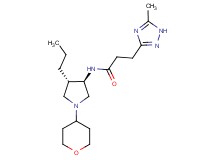 3-(5-methyl-1H-1,2,4-triazol-3-yl)-N-[rel-(3R,4S)-4-propyl-1-(tetrahydro-2H-pyran-4-yl)-3-pyrrolidinyl]propanamide hydrochloride