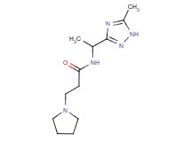 N-[1-(5-methyl-1H-1,2,4-triazol-3-yl)ethyl]-3-pyrrolidin-1-ylpropanamide