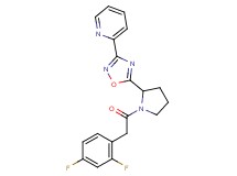 2-(5-{1-[(2,4-difluorophenyl)acetyl]-2-pyrrolidinyl}-1,2,4-oxadiazol-3-yl)pyridine