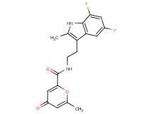 N-[2-(5,7-difluoro-2-methyl-1H-indol-3-yl)ethyl]-6-methyl-4-oxo-4H-pyran-2-carboxamide