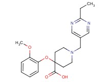 1-[(2-ethylpyrimidin-5-yl)methyl]-4-(2-methoxyphenoxy)piperidine-4-carboxylic acid