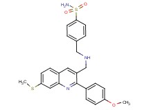 4-[({[2-(4-methoxyphenyl)-7-(methylthio)-3-quinolinyl]methyl}amino)methyl]benzenesulfonamide