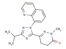 6-(3-isopropyl-1-quinolin-8-yl-1H-1,2,4-triazol-5-yl)-2-methyl-4,5-dihydropyridazin-3(2H)-one