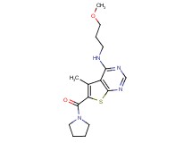 N-(3-methoxypropyl)-5-methyl-6-(1-pyrrolidinylcarbonyl)thieno[2,3-d]pyrimidin-4-amine