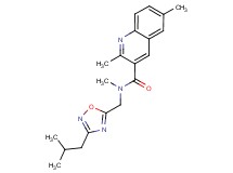 N-[(3-isobutyl-1,2,4-oxadiazol-5-yl)methyl]-N,2,6-trimethylquinoline-3-carboxamide