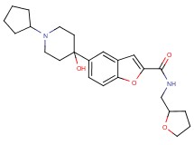 5-(1-cyclopentyl-4-hydroxy-4-piperidinyl)-N-(tetrahydro-2-furanylmethyl)-1-benzofuran-2-carboxamide