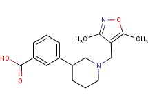3-{1-[(3,5-dimethylisoxazol-4-yl)methyl]piperidin-3-yl}benzoic acid
