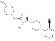 2-(4-{4-methyl-5-[(4-methylpiperazin-1-yl)methyl]-4H-1,2,4-triazol-3-yl}piperidin-1-yl)nicotinonitrile