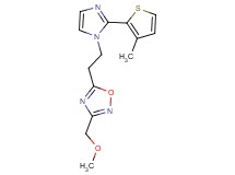 3-(methoxymethyl)-5-{2-[2-(3-methyl-2-thienyl)-1H-imidazol-1-yl]ethyl}-1,2,4-oxadiazole