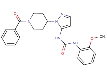 N-[1-(1-benzoyl-4-piperidinyl)-1H-pyrazol-5-yl]-N'-(2-methoxyphenyl)urea