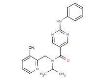 2-anilino-N-isopropyl-N-[(3-methylpyridin-2-yl)methyl]pyrimidine-5-carboxamide