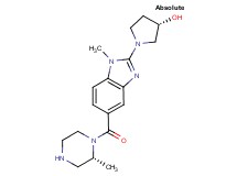 (3S)-1-(1-methyl-5-{[(2R)-2-methyl-1-piperazinyl]carbonyl}-1H-benzimidazol-2-yl)-3-pyrrolidinol dihydrochloride