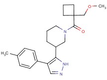 1-{[1-(methoxymethyl)cyclobutyl]carbonyl}-3-[4-(4-methylphenyl)-1H-pyrazol-5-yl]piperidine