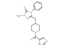 5-{[1-(1H-imidazol-5-ylcarbonyl)piperidin-4-yl]methyl}-2-methyl-4-phenyl-2,4-dihydro-3H-1,2,4-triazol-3-one