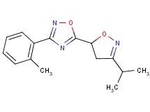 5-(3-isopropyl-4,5-dihydro-5-isoxazolyl)-3-(2-methylphenyl)-1,2,4-oxadiazole