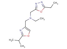 N-[(5-ethyl-1,3,4-oxadiazol-2-yl)methyl]-N-[(2-isopropyl-1,3-oxazol-4-yl)methyl]ethanamine