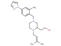 2-{1-(3-methyl-2-buten-1-yl)-4-[2-methyl-4-(1H-pyrazol-1-yl)benzyl]-2-piperazinyl}ethanol