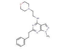 1-methyl-N-[2-(4-morpholinyl)ethyl]-6-(2-phenylethyl)-1H-pyrazolo[3,4-d]pyrimidin-4-amine