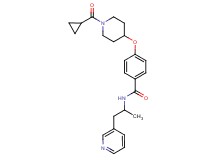 4-{[1-(cyclopropylcarbonyl)-4-piperidinyl]oxy}-N-[1-methyl-2-(3-pyridinyl)ethyl]benzamide