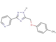 3-{5-[(4-methylphenoxy)methyl]-1H-1,2,4-triazol-3-yl}pyridine