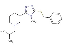 3-[5-(benzylthio)-4-methyl-4H-1,2,4-triazol-3-yl]-1-isobutylpiperidine