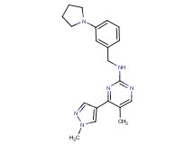 5-methyl-4-(1-methyl-1H-pyrazol-4-yl)-N-(3-pyrrolidin-1-ylbenzyl)pyrimidin-2-amine