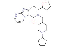 N-[(1-cyclopentyl-4-piperidinyl)methyl]-2-methyl-N-(tetrahydro-2-furanylmethyl)imidazo[1,2-a]pyrimidine-3-carboxamide