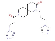 2-[3-(1H-imidazol-1-yl)propyl]-9-[3-(1H-1,2,4-triazol-1-yl)propanoyl]-2,9-diazaspiro[5.5]undecan-3-one
