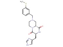 (3S*,9aR*)-3-(1H-imidazol-4-ylmethyl)-8-[3-(methylthio)benzyl]tetrahydro-2H-pyrazino[1,2-a]pyrazine-1,4(3H,6H)-dione