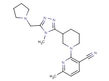 6-methyl-2-{3-[4-methyl-5-(pyrrolidin-1-ylmethyl)-4H-1,2,4-triazol-3-yl]piperidin-1-yl}nicotinonitrile