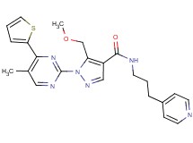 5-(methoxymethyl)-1-[5-methyl-4-(2-thienyl)-2-pyrimidinyl]-N-[3-(4-pyridinyl)propyl]-1H-pyrazole-4-carboxamide