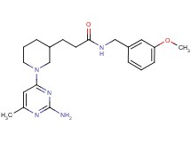 3-[1-(2-amino-6-methyl-4-pyrimidinyl)-3-piperidinyl]-N-(3-methoxybenzyl)propanamide