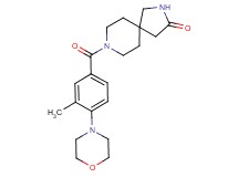 8-[3-methyl-4-(4-morpholinyl)benzoyl]-2,8-diazaspiro[4.5]decan-3-one
