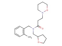 N-(2-methylbenzyl)-3-(1,2-oxazinan-2-yl)-N-(tetrahydrofuran-2-ylmethyl)propanamide