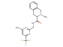 2-methyl-N-{[4-methyl-6-(trifluoromethyl)-2-pyrimidinyl]methyl}-1,2,3,4-tetrahydro-3-isoquinolinecarboxamide
