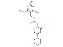 N-[(2-methoxy-4,6-dimethyl-3-pyridinyl)methyl]-2-[4-(4-morpholinyl)-6-oxo-1(6H)-pyridazinyl]acetamide