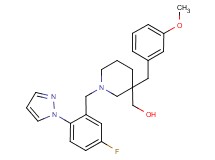 [1-[5-fluoro-2-(1H-pyrazol-1-yl)benzyl]-3-(3-methoxybenzyl)-3-piperidinyl]methanol