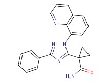 1-(3-phenyl-1-quinolin-8-yl-1H-1,2,4-triazol-5-yl)cyclopropanecarboxamide