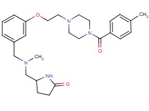 5-{[methyl(3-{2-[4-(4-methylbenzoyl)-1-piperazinyl]ethoxy}benzyl)amino]methyl}-2-pyrrolidinone