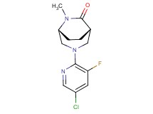 (1S*,5R*)-3-(5-chloro-3-fluoropyridin-2-yl)-6-methyl-3,6-diazabicyclo[3.2.2]nonan-7-one