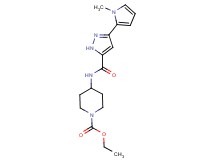ethyl 4-({[3-(1-methyl-1H-pyrrol-2-yl)-1H-pyrazol-5-yl]carbonyl}amino)-1-piperidinecarboxylate