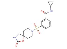 N-cyclopropyl-3-[(2-oxo-1-oxa-3,8-diazaspiro[4.5]dec-8-yl)sulfonyl]benzamide