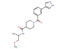N-(2-methoxy-1-methylethyl)-1-[3-(1H-pyrazol-4-yl)benzoyl]piperidine-4-carboxamide