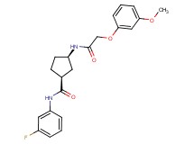 (1S*,3R*)-N-(3-fluorophenyl)-3-{[(3-methoxyphenoxy)acetyl]amino}cyclopentanecarboxamide